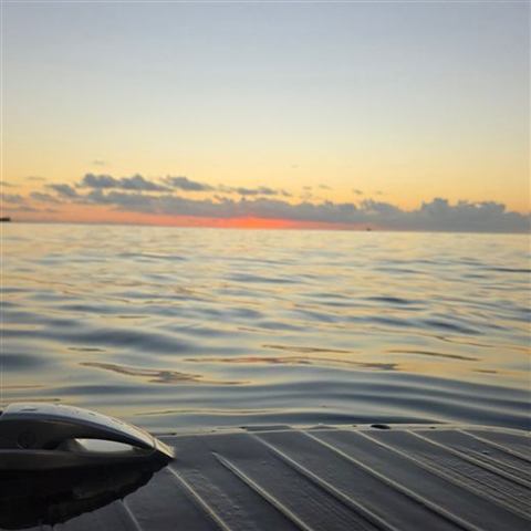 Sunset from the deck of the Cocoon in Bora Bora